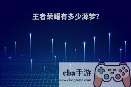 王者荣耀有多少源梦?