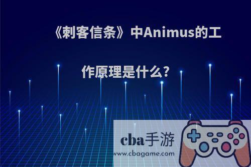 《刺客信条》中Animus的工作原理是什么?(刺客信条 animus)