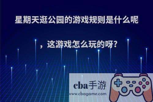 星期天逛公园的游戏规则是什么呢，这游戏怎么玩的呀?