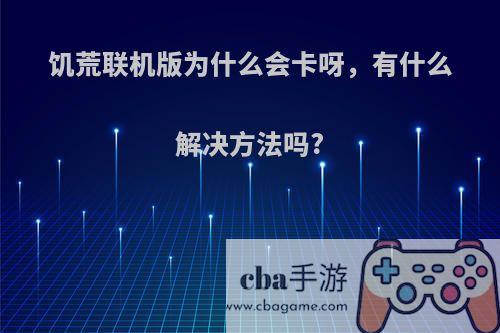 饥荒联机版为什么会卡呀，有什么解决方法吗?