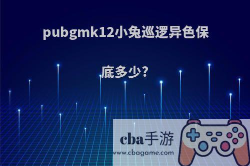 pubgmk12小兔巡逻异色保底多少?