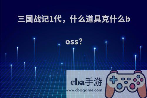 三国战记1代，什么道具克什么boss?